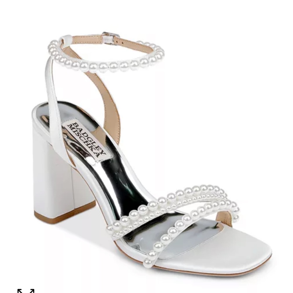 Badgley Mischka, Women's Feisty Ankle Strap High Heel Sandals, size 9.5